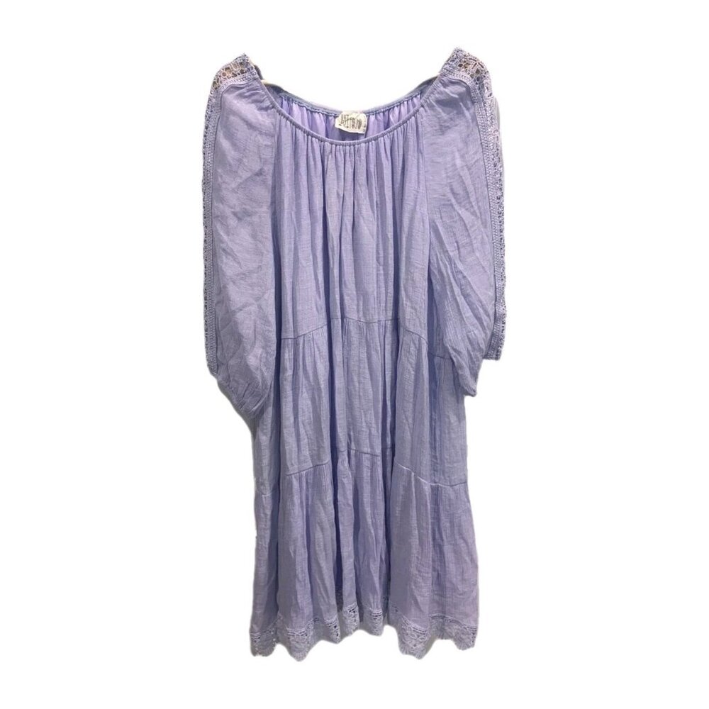 Just Found Boho Dress Size 2XL Lavender Halh Sleeve Knee Length Lace Detail‎